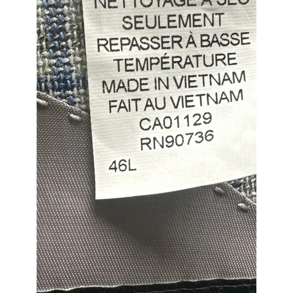 Ralph Lauren Black Label Blue Grey Plaid Sports Coat Blazer 46L